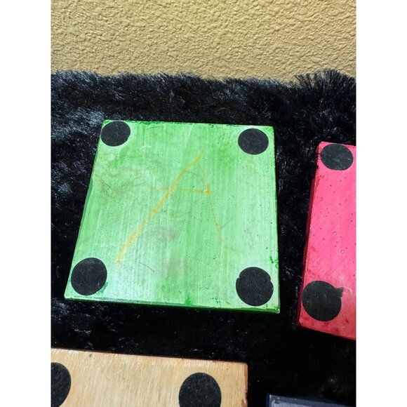 Festive Resin Christmas Coasters With Santa Reindeer Snowman & Angel Set Of 4 - Picture 7 of 9